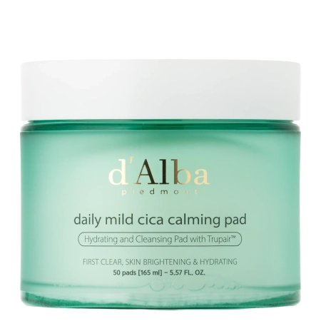 d’Alba - Daily Mild Cica Calming Pad - Upokojujúce pleťové tampóny s pupočníkom ázijským - 50ks / 165ml