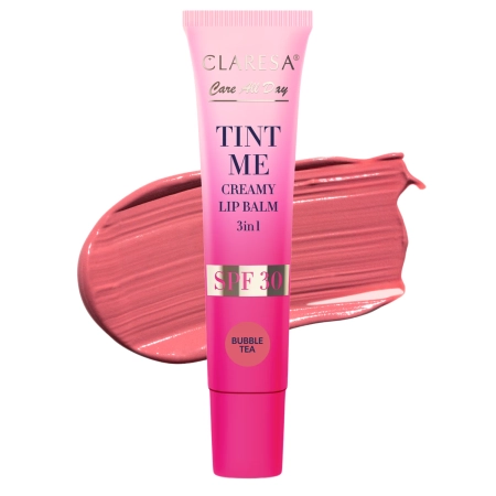 Claresa - Tint Me Creamy Lip Balm 3in1 SPF 30 - Farebný balzam na pery s SPF 30 - Bubbletea - 12 ml