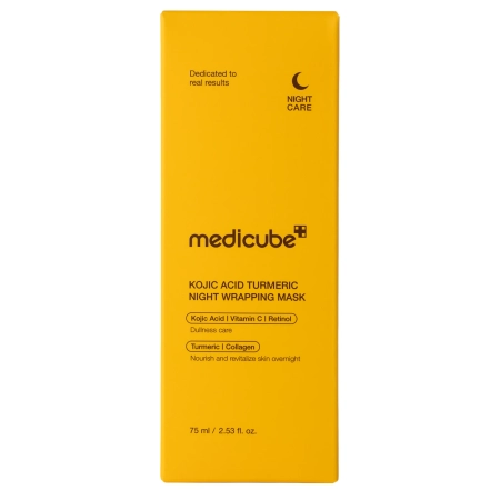 Medicube - Kojic Acid Turmeric Night Wrapping Mask - Celonočná vyhladzujúca maska s kyselinou kojovou - 75ml
