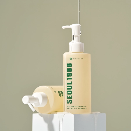 K-SECRET - SEOUL 1988 Cleansing Oil : Pine Cica 1% + Probiotics - Odličovací olej - 200ml