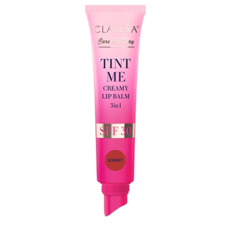 Claresa - Tint Me Creamy Lip Balm 3in1 SPF 30 - Farebný balzam na pery s SPF 30 - Sorbet - 12 ml
