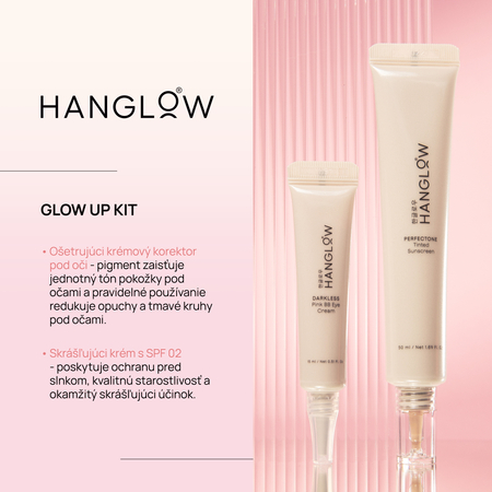 HanGlow - Sada produktov GlowUp Kit 02 - Očný krém - 15 ml + Skrášľujúci SPF krém - 50 ml