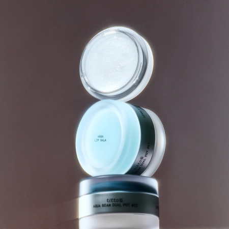 titto - Aqua Beam Dual Pot - Dvojitý balzam na pery - #01 Aqua Lip Balm/Shine Beam Plumper - 10g