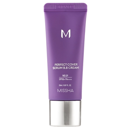Missha - M Perfect Cover Serum BB Cream SPF50+/PA++++ - Krycí BB krém - sérum - No.21 Light Beige - 20ml