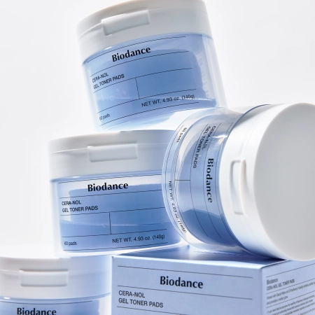 Biodance - Cera-nol Gel Toner Pads - Hydratačné gélové tampóny na tvár - 60ks / 140g