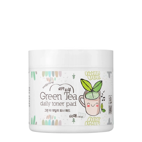 Esfolio - Pure Skin Green Tea Daily Toner Pad - Tonizujúce tampóny so zeleným čajom - 130ml/60ks