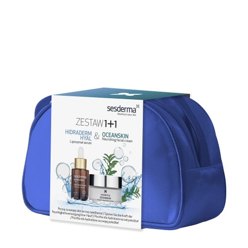 Sesderma - Oceanskin + Hidraderm Hyal Set - Sada - Kozmetická taštička - Sérum 30ml + Krém 50 ml
