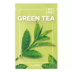 The SAEM - Natural Green Tea Mask Sheet - Plátienková maska so zeleným čajom - 21 ml