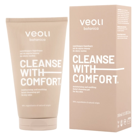 Veoli Botanica - CLEANSE WITH COMFORT - Hydratačný a upokojujúci čistiaci gél pre suchú pleť - 150ml