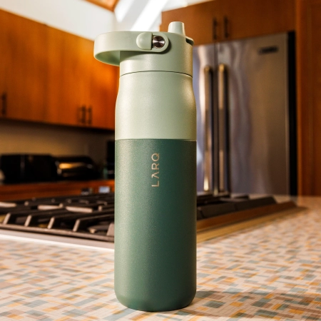 LARQ - Bottle PureVis 2 - Inteligentná, samočistiaca filtračná fľaša s UV-C svetlom - Eucalyptus Green - 1L