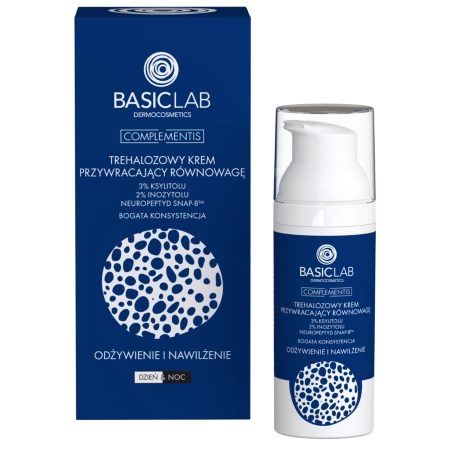 BasicLab - Výživa a hydratácia - Bohatý vyrovnávajúci krém s trehalózou, 3% xylitolu a 2% inositolu - 50 ml