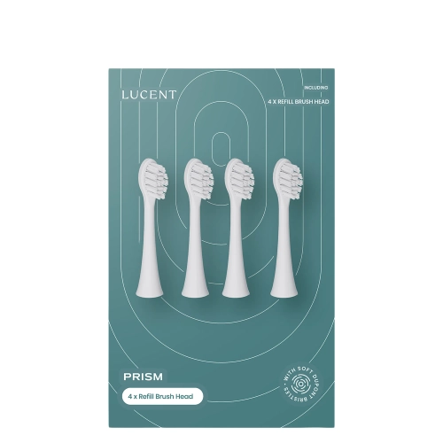 Be Lucent - Prism Toothbrush Heads - Náhradné hlavice na zubnú kefku - White - 4ks
