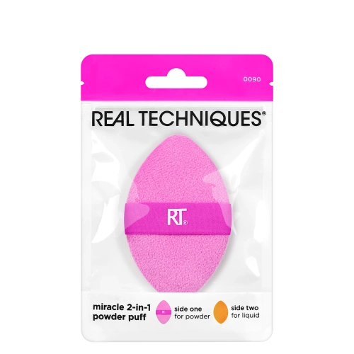 Real Techniques - Miracle Powder Puff - Dvojstranná hubka na make-up a púder - 1ks