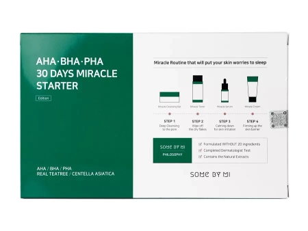 Some By Mi - 30 Days Miracle Starter - 30 dňová štartovacia sada (mydlo, tonikum, sérum, krém)