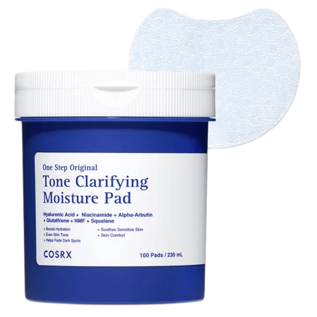 COSRX - One Step Original Tone Clarifying Moisture Pad - Hydratačno-čistiace pleťové tampóny - 230ml/100ks