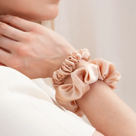 Cosibella Accessories - Sada hodvábnych gumičiek do vlasov - Peachy Pink