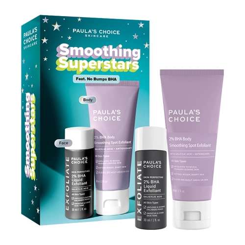 Paula's Choice - Smoothing Superstars - Sada vyhladzujúcich prípravkov na tvár a telo - Exfoliačný BHA peeling 30ml + Exfoliačný BHA balzam 60ml