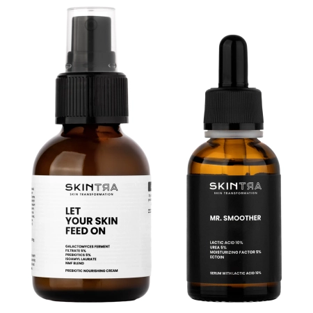 SkinTra - Sada produktov Smooth Operator - Pleťový krém s probiotikami 50 ml + Sérum s kyselinou mliečnou 30 ml