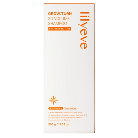 lilyeve - Grow Turn 3D Volume Shampoo - Posilňujúci šampón na vlasy a pokožku hlavy - 500g