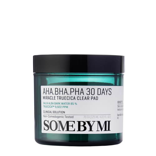 Some By Mi - AHA BHA PHA 30 Days Miracle Truecica Clear Pad - Exfoliačné tampóny pre problematickú pleť - 70ks