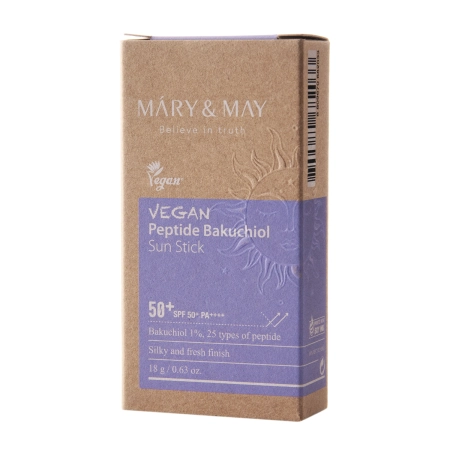 Mary&May - Vegan Peptide Bakuchiol Sun Stick SPF50+/PA++++ - SPF krém v tyčinke - 18 g 