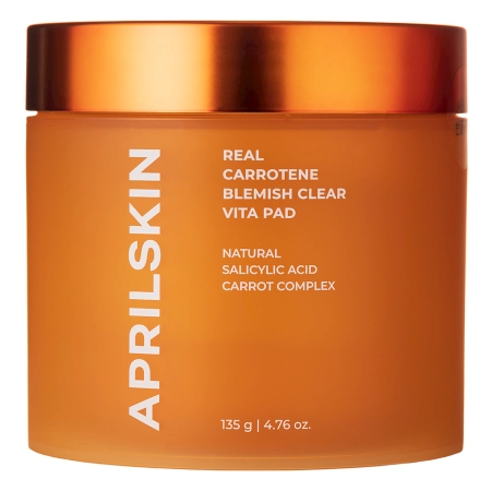Aprilskin - Carrotene Clarifying Vita Pads - Čistiace pleťové tampóny s karoténom - 135g