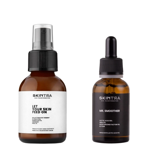 SkinTra - Sada produktov Smooth Operator - Pleťový krém s probiotikami 50 ml + Sérum s kyselinou mliečnou 30 ml