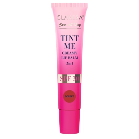 Claresa - Tint Me Creamy Lip Balm 3in1 SPF 30 - Farebný balzam na pery s SPF 30 - Sorbet - 12 ml