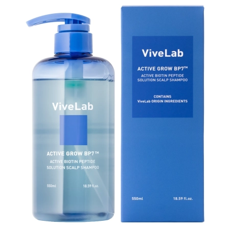 ViveLab - Active Biotin Peptide Solution Scalp Shampoo - Posilňujúci šampón na pokožku hlavy - 550ml