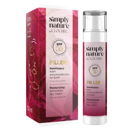 Clochee - Simply Nature Filler - Hydratačný antioxidačný denný krém s SPF 30 - 50ml