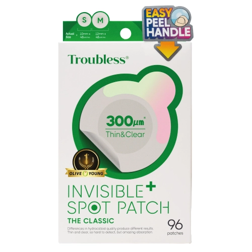 Troubless - Invisible Spot Patch Plus The Classic - Ochranné a upokojujúce náplasti na akné - 96ks