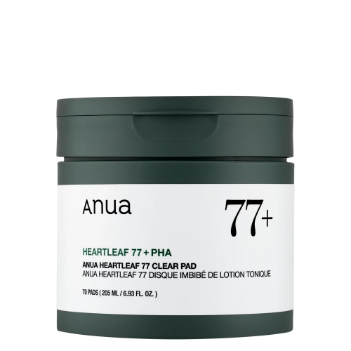 Anua - Heartleaf 77% Clear Pad - Upokojujúce tonizačné tampóny s extraktom z hutínie srdčitej - 70 ks / 160 ml