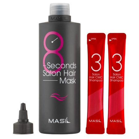 Masil - 8 Seconds Salon Hair Mask Set - Sada pre starostlivosť o vlasy: Šampón 2x8ml + Maska 350ml