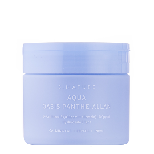S.Nature - Aqua Oasis Panthe-Allan Calming Pad - Upokojujúce pleťové tampóny - 60ks/ 190ml