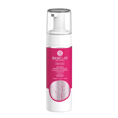 BasicLab - Micellis - Upokojujúca čistiaca pena pre citlivú a kuperóznu pleť - 150 ml