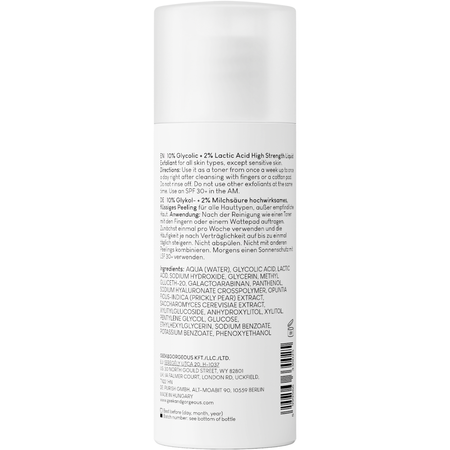 Geek & Gorgeous - Smooth Out - Silný exfoliant s 12% kyselinou glykolovou a mliečnou - 100ml