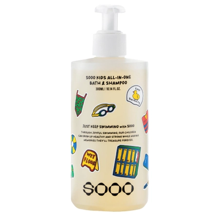 SOOO - Swim Kids All-in-One Bath & Shampoo - Detský šampón a sprchovací gél 2v1 - 300ml