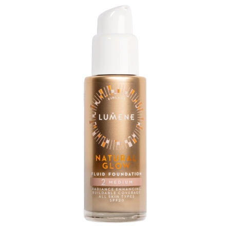 Lumene - Natural Glow Fluid Foundation SPF20 - Rozjasňujúci make-up - 2 Medium - 30ml