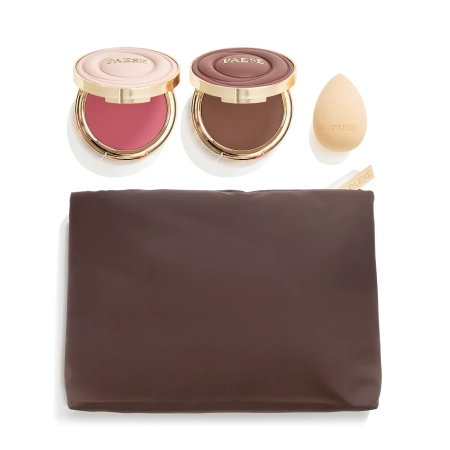 Paese - Vianočná sada - Selfglow Set - Krémový bronzer 8g + Krémové lícenka 8g + Hubka na make-up 1ks + Kozmetická taštičk