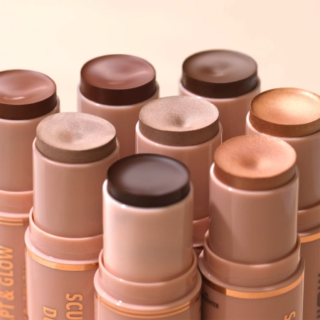 Moira - Sculpt & Glow Duo Stick - Kontúrovacia tyčinka - 300 Cool For Summer - 6g+5,2g