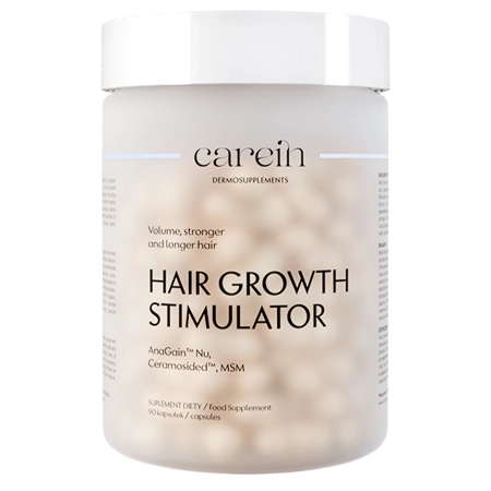 Carein - Hair Growth Stimulator - Dermosuplement - Vitamíny proti nadmernému vypadávaniu vlasov - 90 kapsúl