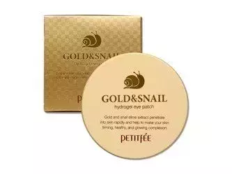 Petitfee - Gold & Snail Hydrogel Eye Patch - Hydrogélové náplasti pod oči so slimáčím slizom - 60 ks / 84 g