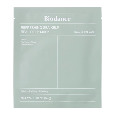 Biodance - Refreshing Sea Kelp Real Deep Mask - Upokojujúca a hydratačná plátienková maska - 1ks/34g