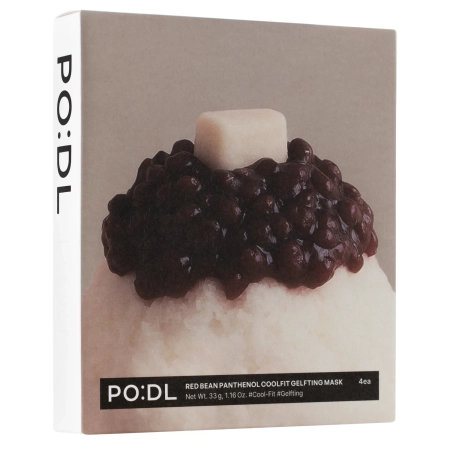PO:DL - Red Bean Panthenol Coolfit Gelfting Mask Set - Sada upokojujúcich gélových masiek na tvár - 4x33g