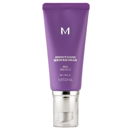 Missha - M Perfect Cover Serum BB Cream SPF50+/PA++++ - Krycí BB krém - sérum - No.21 Light Beige - 50ml