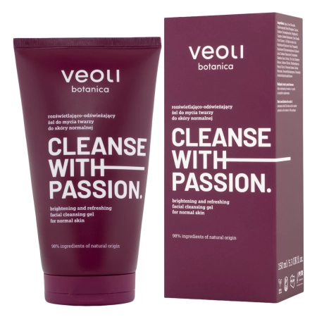 Veoli Botanica - CLEANSE WITH PASSION - Rozjasňujúci a osviežujúci čistiaci gél pre normálnu pleť - 150ml