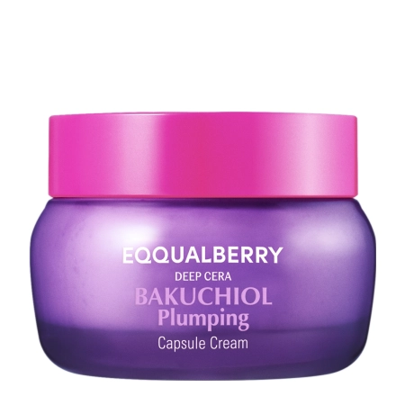 EQQUALBERRY - Bakuchiol Plumping Capsule Cream - Spevňujúci hydratačný krém na tvár s bakuchiolom - 50ml