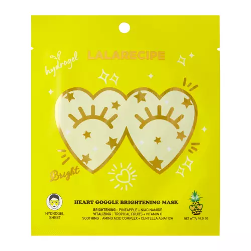 LalaRecipe - Heart Goggle Brightening Mask - Hydrogélová plátienková maska na oči - 7 g