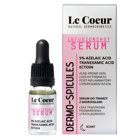 Le Coeur - Dermo-Spicules Infusionshot - Sérum s mikroihličkami s 5% kyselinou azelaovou, tranexámovou a ektoínom - 10ml