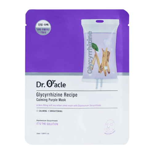 Dr.Oracle - Glycyrrhizine Recipe Calming Purple Mask - Upokojujúca plátienková maska na tvár - 1ks/22ml